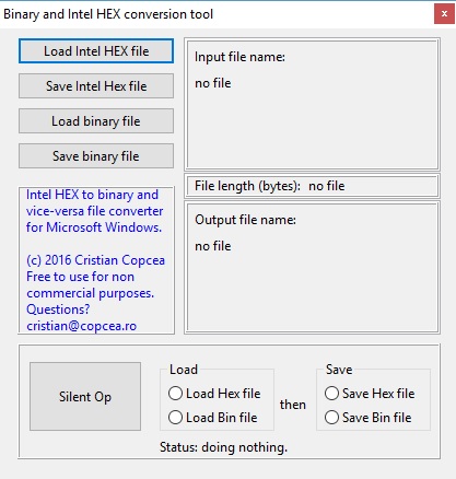 Intel Hex To Binary And Viceversa Windows Converter For Avr Developers Hex Editor Cristian Copcea